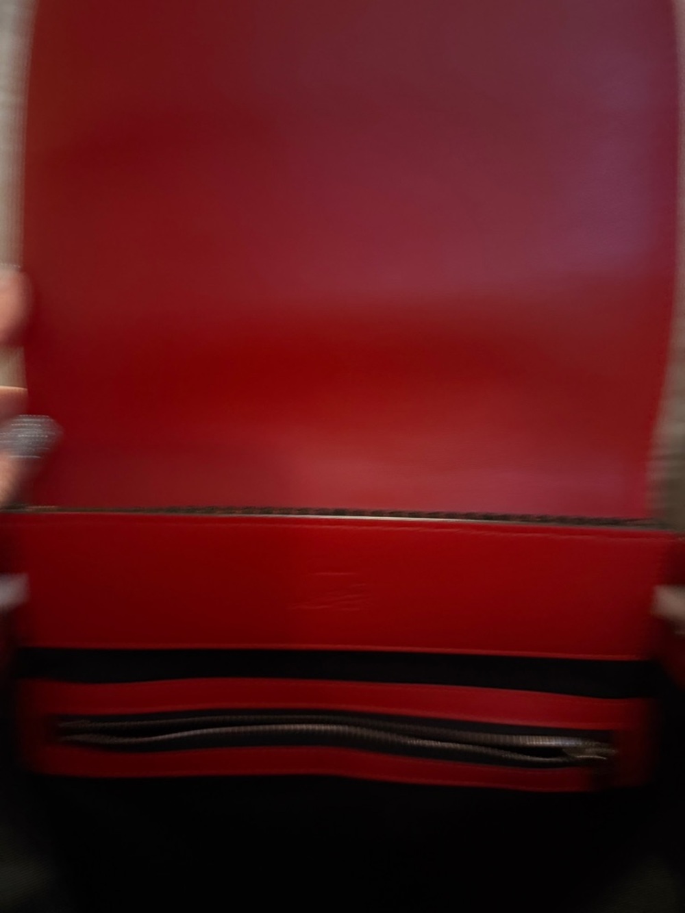 Christian Louboutin Black Explorafunk Backpack with White Trim and Red Interior - Picture 6 of 10